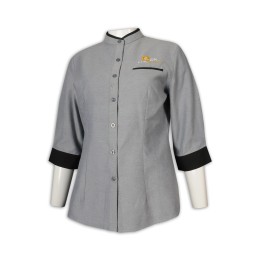 KI106 訂做七分袖女裝廚師制服 65%棉 35%滌 CVC牛津紡 新加坡 廚師制服生產商   半袖廚師長外套 KI106 訂做七分袖女裝廚師制服 65%棉 35%滌 CVC牛津紡 新加坡 廚師制服生產商   半袖廚師長外套